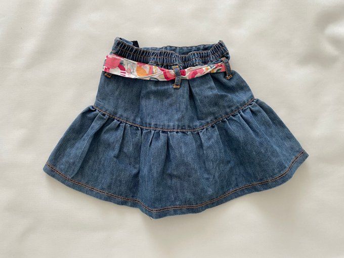 Jupe bleu rubique multicolore Obaïbi 2 ans d'occasion