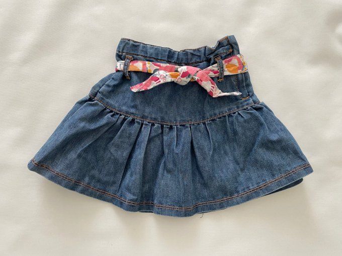 Jupe bleu rubique multicolore Obaïbi 2 ans d'occasion