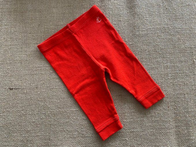 Legging rouge 3 mois Petit Bateau d'occasion