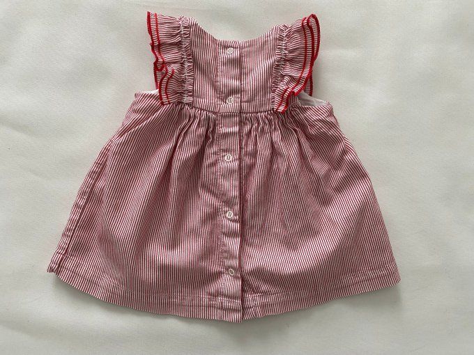 Robe rayée rouge blanc sans manches Petit Bateau 3 mois d'occasion