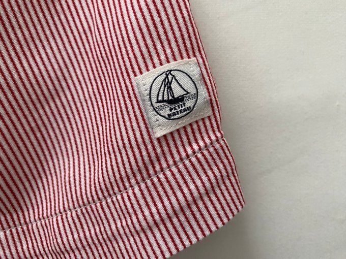 Robe rayée rouge blanc sans manches Petit Bateau 3 mois d'occasion