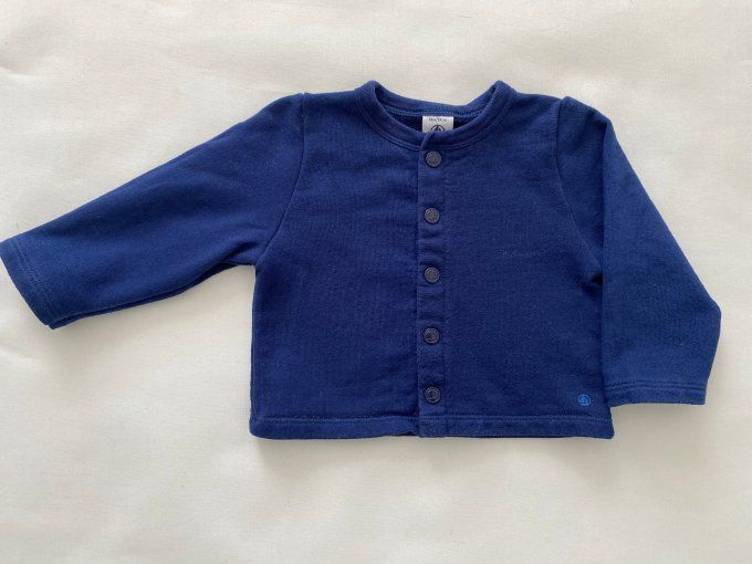 Cardigan bleu marine 5 boutons Petit Bateau 18 mois d'occasion