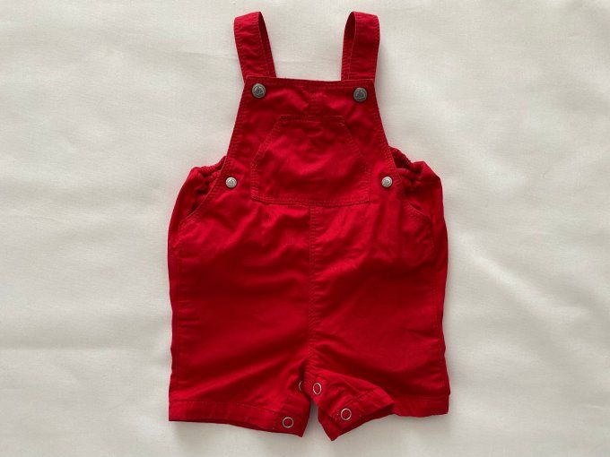 Salopette courte rouge Petit Bateau 3 mois d'occasion