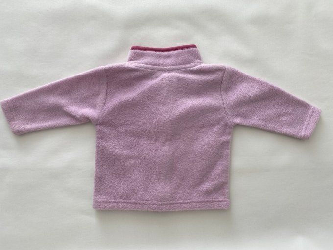 Gilet polaire mauve motif Sweet Ballet manches longues 6 mois Neuf avec étiquette