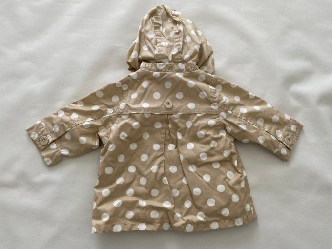 Imperméable fille beige à pois blancs Sergent Major 6 mois d'occasion