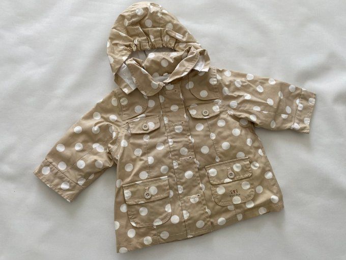 Imperméable fille beige à pois blancs Sergent Major 6 mois d'occasion