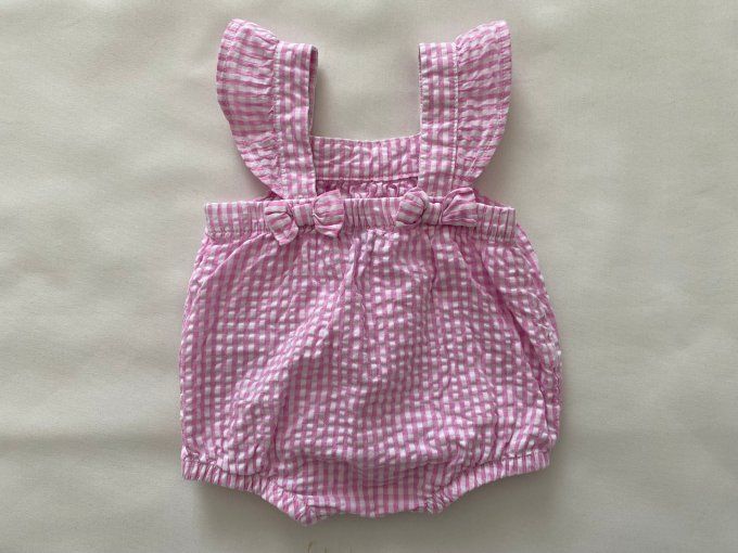 Barboteuse vichy rose Sergent Major 3 mois d'occasion
