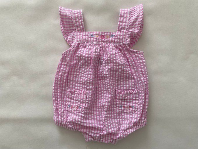 Barboteuse vichy rose Sergent Major 3 mois d'occasion