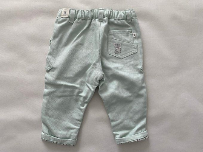 Pantalon vert eau Sergent Major 6 mois Neuf avec étiquette