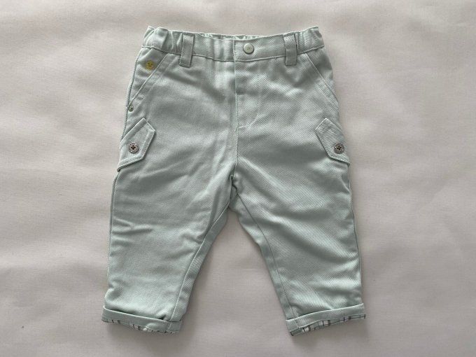 Pantalon vert eau Sergent Major 6 mois Neuf avec étiquette