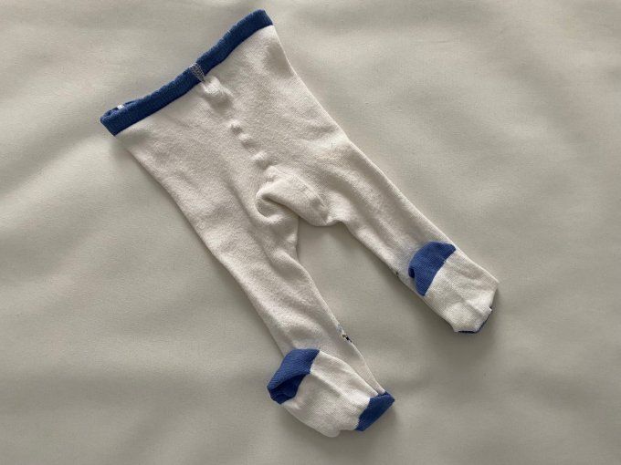 Collant blanc Sergent Major broderie coeur en fleurs 15/18 mois d'occasion
