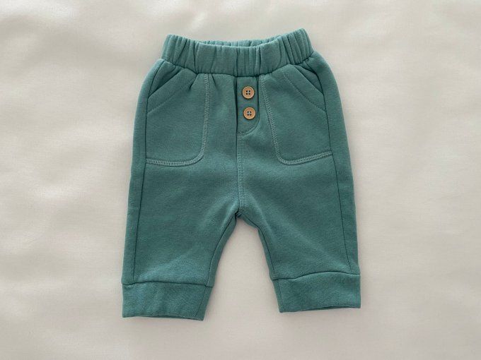 Ensemble haut beige motifs savane pantalon vert Tape à l'Œil 3 mois d'occasion