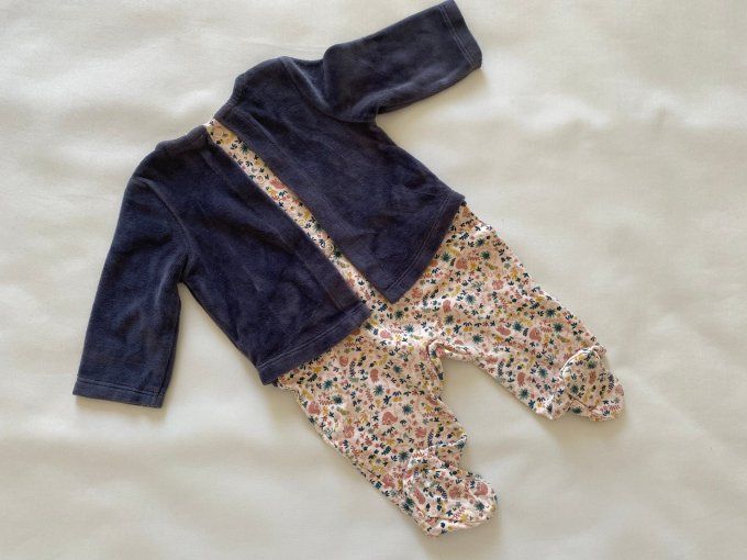 Pyjama bleu motifs écureuils et inscription bisous Tape à l'œil 3 mois d'occasion