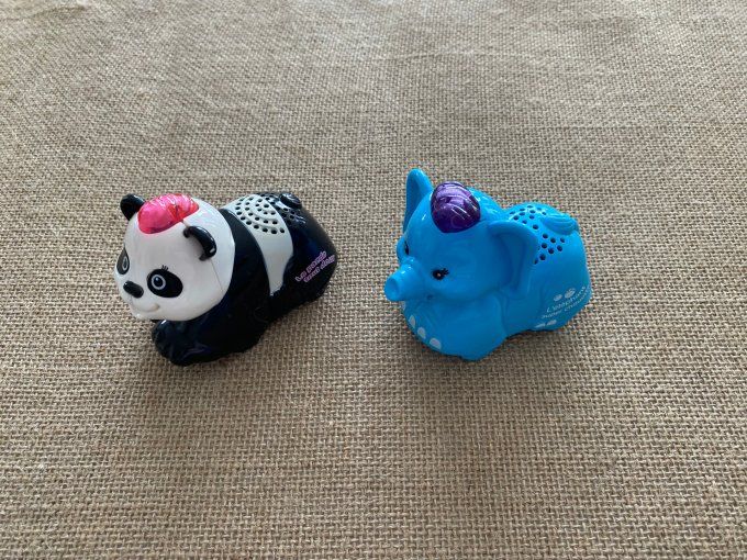 Lot de 2 tut tut animaux l'éléphant et le panda d'occasion 