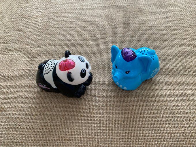 Lot de 2 tut tut animaux l'éléphant et le panda d'occasion 