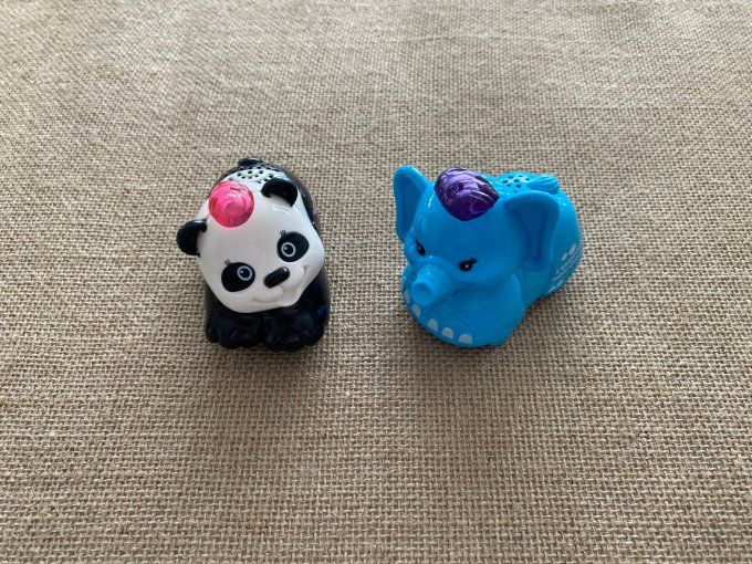 Lot de 2 tut tut animaux l'éléphant et le panda d'occasion