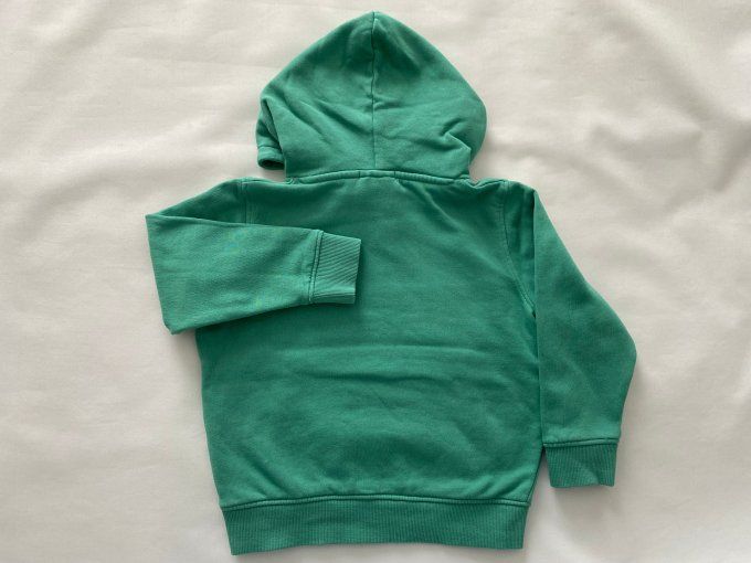 Sweat vert à capuche Tom Tailor coton organic 4-5 ans d'occasion