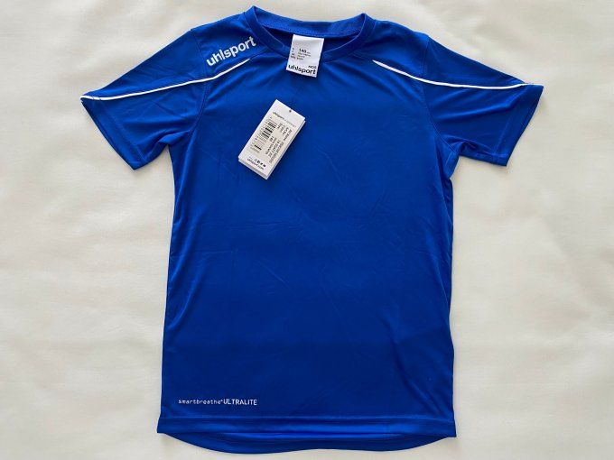Maillot football bleu Uhlsport 10 ans Neuf avec étiquette