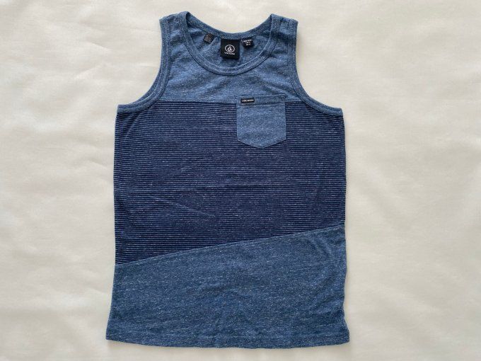 T-shirt sans manches rayé bleu marine poche Volcom 10 ans d'occasion
